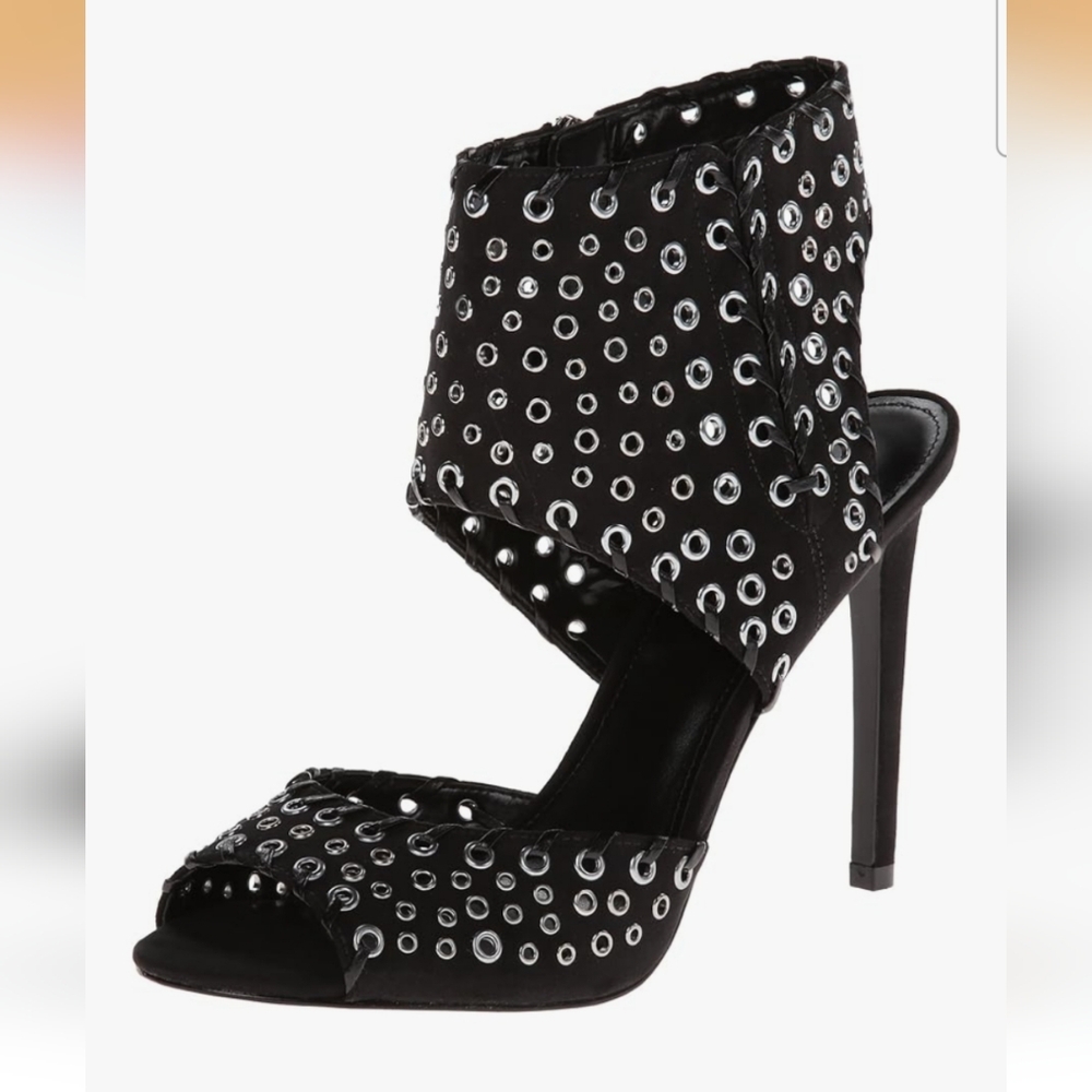 Enzo Angiolini Black Studded Heels
